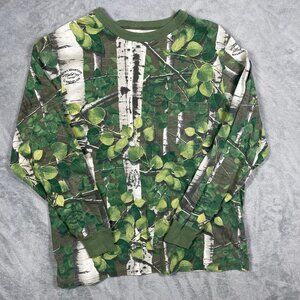 Vintage‎ Rocky Mountain Camouflage Long Sleeve Shirt Large 100% Cotton Made USA